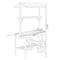 Vintiquewise Large Wooden 3 Tier Rolling Table Cart with 2 Wheels and Shelves QI004292 - alternate 7